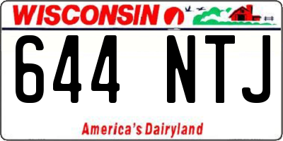 WI license plate 644NTJ