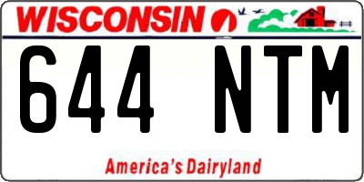 WI license plate 644NTM