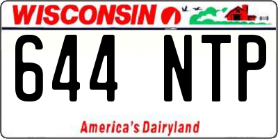 WI license plate 644NTP