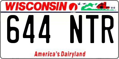 WI license plate 644NTR