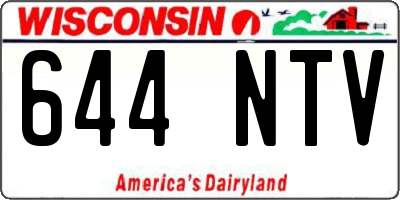 WI license plate 644NTV