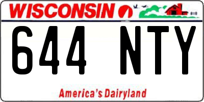 WI license plate 644NTY