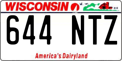 WI license plate 644NTZ