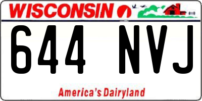 WI license plate 644NVJ