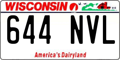 WI license plate 644NVL