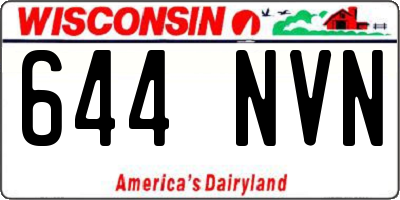 WI license plate 644NVN