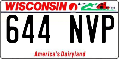 WI license plate 644NVP