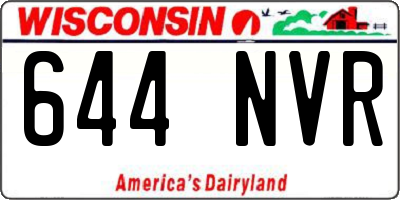 WI license plate 644NVR