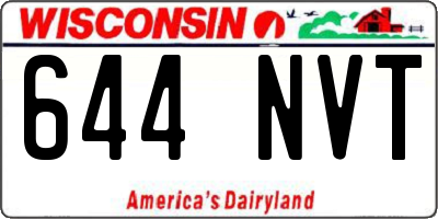 WI license plate 644NVT
