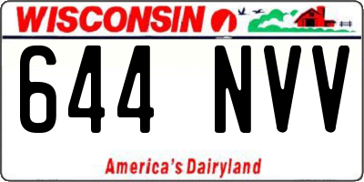 WI license plate 644NVV