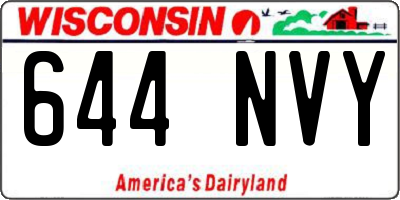 WI license plate 644NVY
