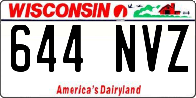 WI license plate 644NVZ