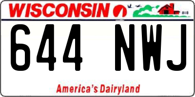 WI license plate 644NWJ
