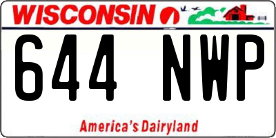 WI license plate 644NWP