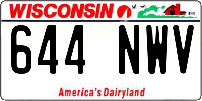 WI license plate 644NWV
