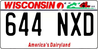 WI license plate 644NXD