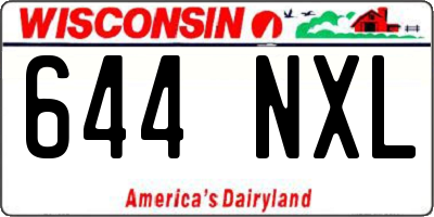 WI license plate 644NXL