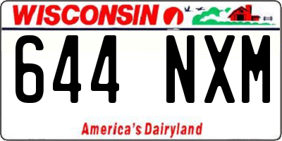 WI license plate 644NXM