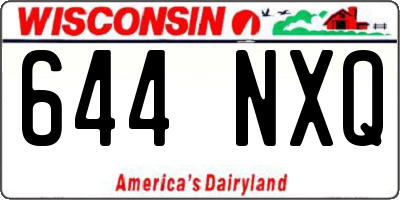WI license plate 644NXQ