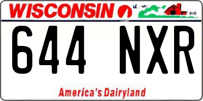 WI license plate 644NXR