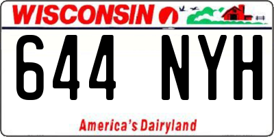 WI license plate 644NYH
