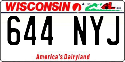 WI license plate 644NYJ