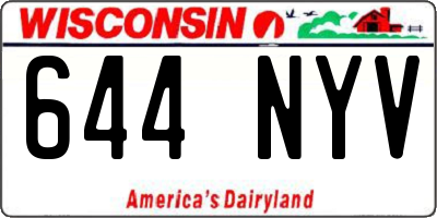 WI license plate 644NYV