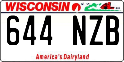 WI license plate 644NZB