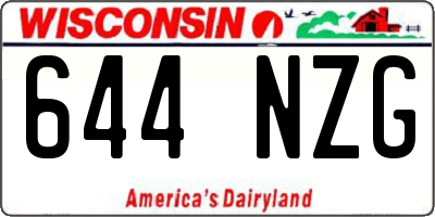 WI license plate 644NZG