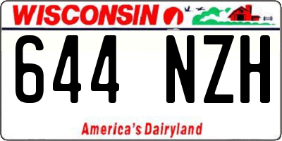 WI license plate 644NZH