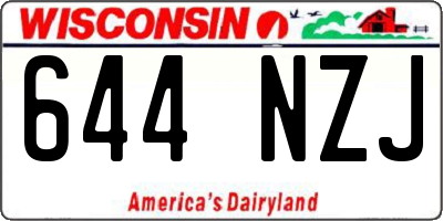 WI license plate 644NZJ