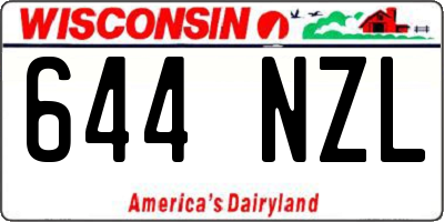 WI license plate 644NZL