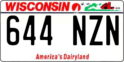 WI license plate 644NZN