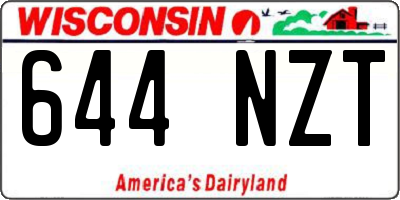 WI license plate 644NZT