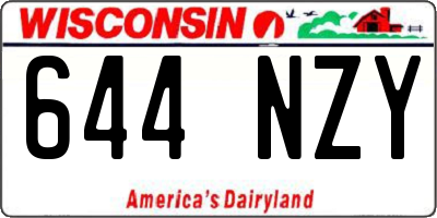 WI license plate 644NZY