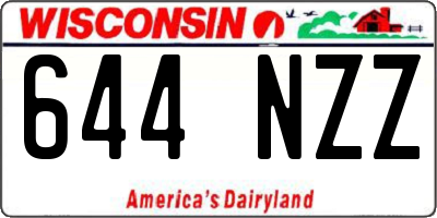 WI license plate 644NZZ