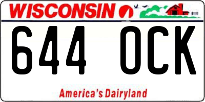 WI license plate 644OCK