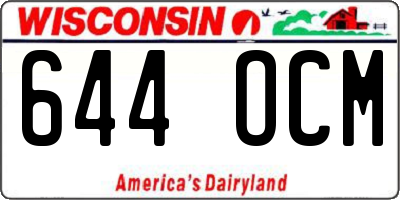 WI license plate 644OCM