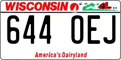 WI license plate 644OEJ