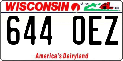 WI license plate 644OEZ