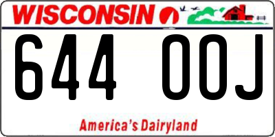 WI license plate 644OOJ