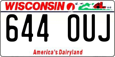 WI license plate 644OUJ