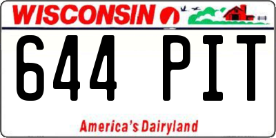 WI license plate 644PIT