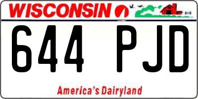 WI license plate 644PJD
