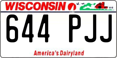 WI license plate 644PJJ