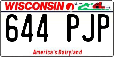 WI license plate 644PJP