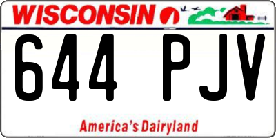 WI license plate 644PJV