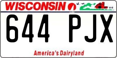 WI license plate 644PJX