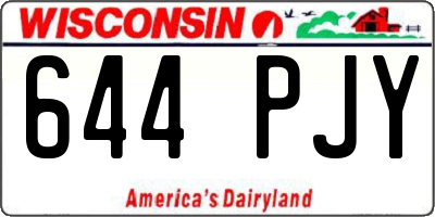 WI license plate 644PJY