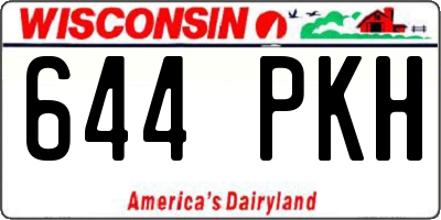 WI license plate 644PKH